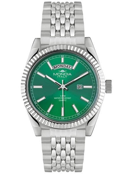 Mondia Madison Quartz Dress Watch with Green Dial #MI756SS-04GR-BM