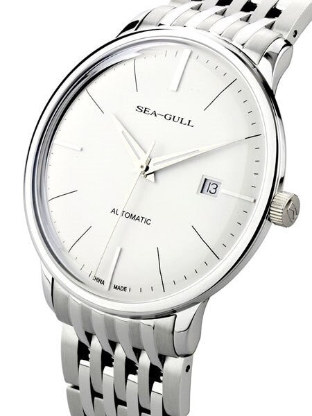 Sea-Gull 39.5mm Automatic Dress Watch with Bracelet and Sapphire Crystal #816.519