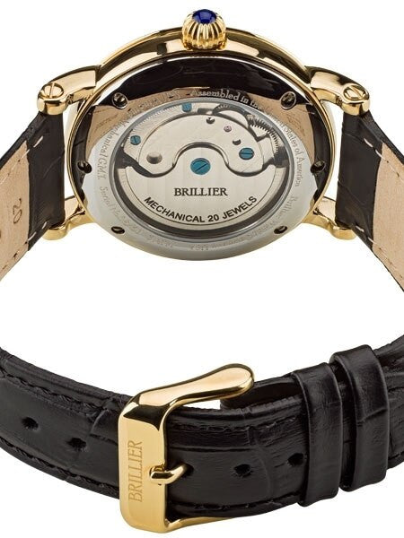 Brillier GMT Dual-Time Watch with 38mm Case Size and Onion Crown #BR-14