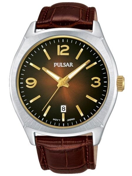 Pulsar Quartz Watch with 42mm Case and Captivating Brown Dial #PS9485