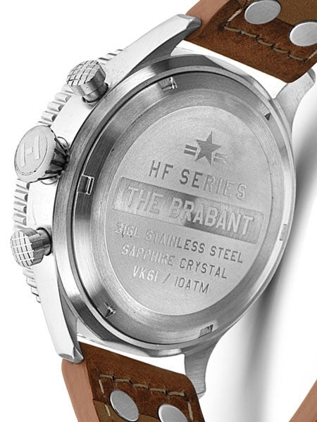 HEMEL Brabant Quartz Chronograph Watch with 60-Minute Stopwatch and AR Sapphire Crystal #HF5