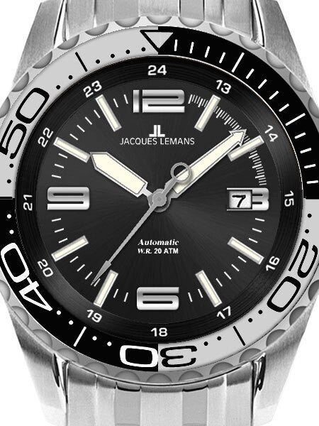 Jacques Lemans Liverpool 44MM Automatic 200 Meter Dive Watch  #1-1353C