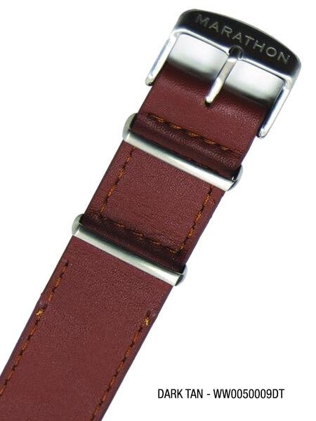 Marathon 20mm Leather One-Piece Strap #WW005009