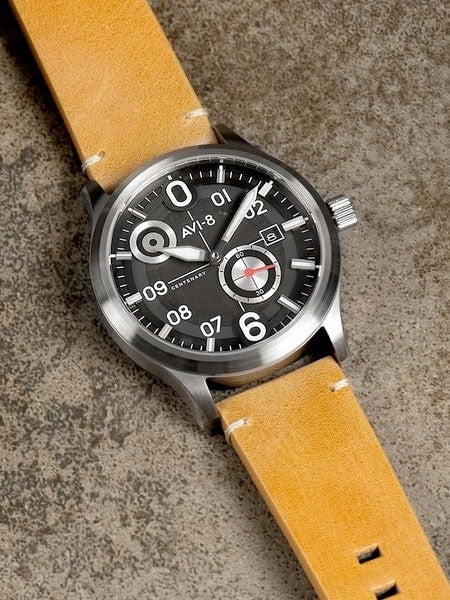 AVI-8 21-Jewel Automatic 1960's Styled Centenary Flyboy #AV-4060-01