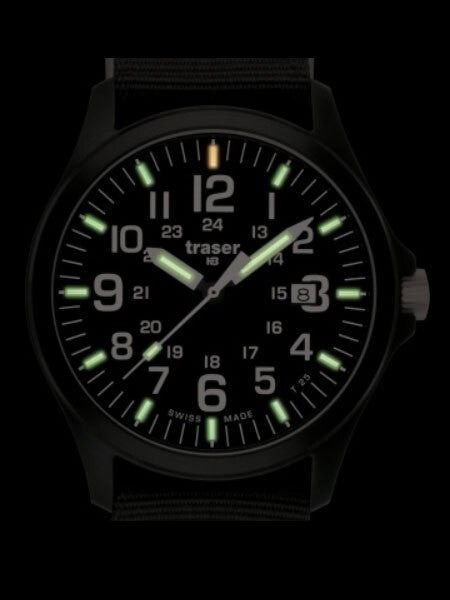 Traser Officer Pro Black PVD Steel Case Watch on Rubber Strap #100229