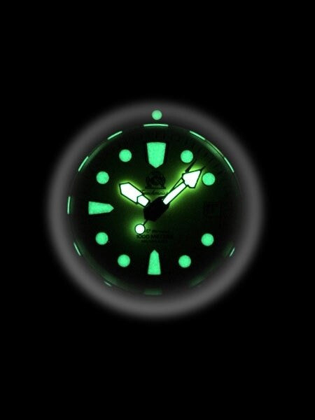 Tauchmeister Automatic 40mm Dive Watch with Red 24-hour Hand  #T0288