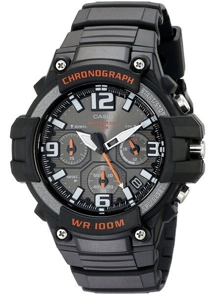 Casio Analog Chronograph Watch with 24-Hour Sub-Dial #?áMCW-100H-1AV