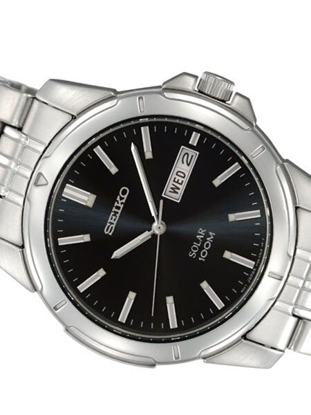Seiko Core Series Solar Watch with 40mm Stainless Steel Case and Bracelet #SNE093