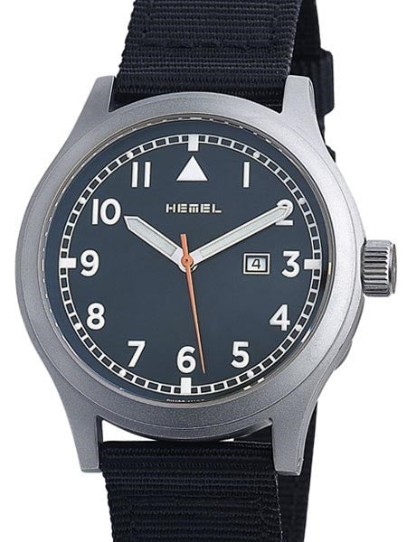 HEMEL S.W.A.T. Swiss ETA Quartz Field Watch with Matte Black Dial and Sapphire Crystal #HM9