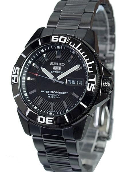 Seiko 5 Sports Automatic Black Watch with Matching Bracelet #SNZE13K1