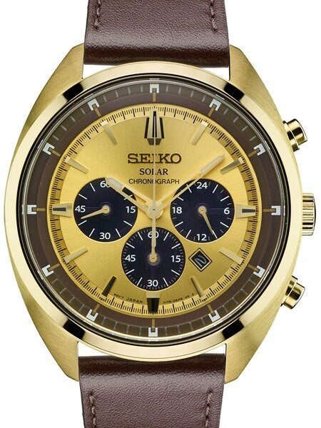 Seiko Recraft Solar Quartz Chronograph with Stop-Watch and 24-hour