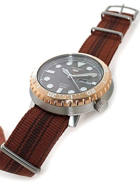 Seiko 5 Sports Automatic 24-Jewel Bottle-Cap, Root Beer Watch #SRPC68K1