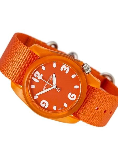 Bertucci Women's Comet Solar Orange Resin Watch, Matching Nylon Strap and Dial - 11034