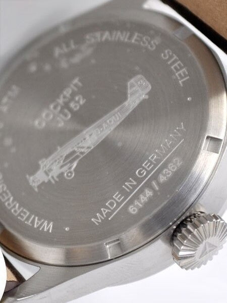 Junkers Cockpit JU52 Series Pilot Watch with Creme Color Dial #6144-5