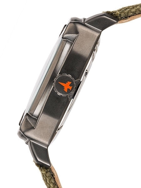 BENRUS 43mm Stainless Steel, Military-Inspired Quartz Nighthawk Watch #BR002A