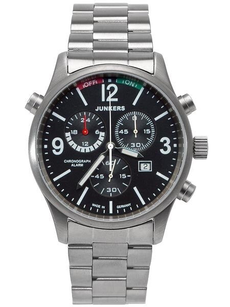Junkers G-38 Chronograph, Titanium Case Watch with Alarm #6296M-2