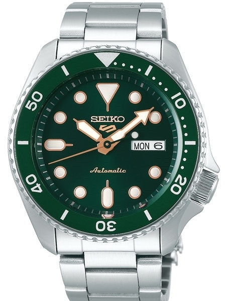 Seiko 5 Sports Automatic 24-Jewel Watch with Green Dial #SRPD63