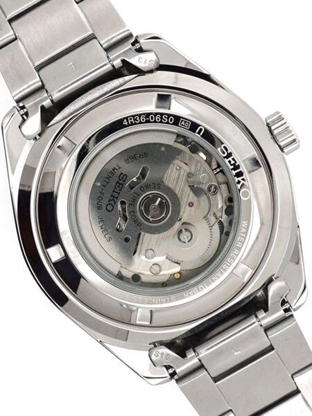 Seiko 5 Sports Automatic 24-Jewel Watch with Black Dial and SS Bracelet #SRPC53K1