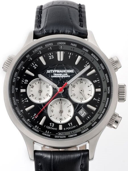 Sturmanskie Traveler Quartz Chronograph Watch with 24-hour Sub-Dial #3385877