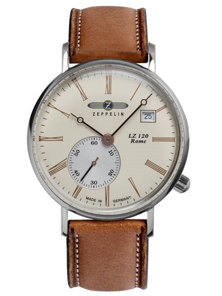 Graf Zeppelin 36mm LZ120 Rome Series Swiss Quartz Dress Watch #7135-5