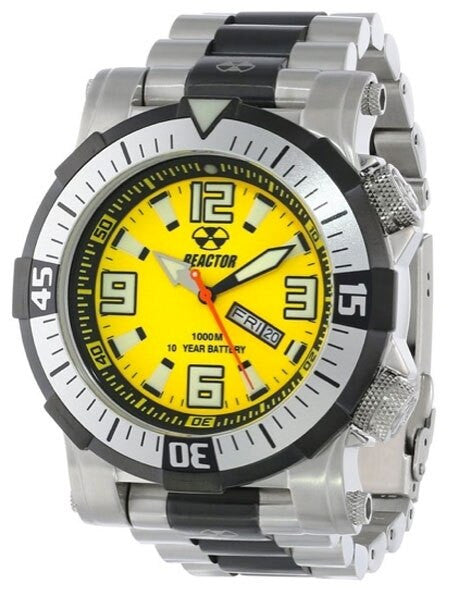 Reactor Poseidon SS 1000 Meter Dive Watch with SuperLuminova Illumination and Stainless Steel Case #55507