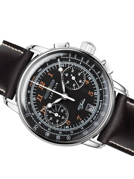 Graf Zeppelin Series 100 Quartz Chronograph Watch with Black Dial #7674-2