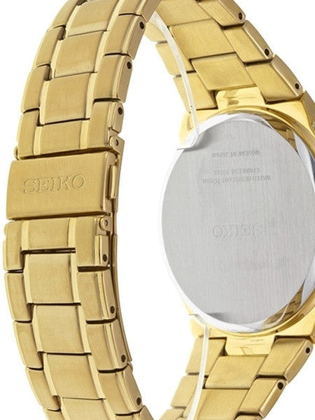 Seiko Goldtone Solar Chronograph with 60-Minute Stopwatch and 24-Hour Sub-Dial #SSC320