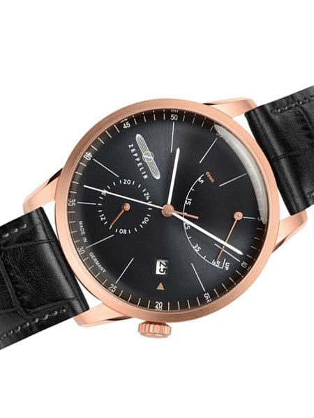 Graf Zeppelin LZ129 Flatline Automatic Watch with Power Reserve #7368-2