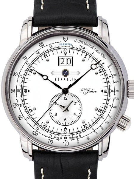 Graf Zeppelin German Made, Dual Time Big Date 100 Years of Zeppelin Watch #7640-4