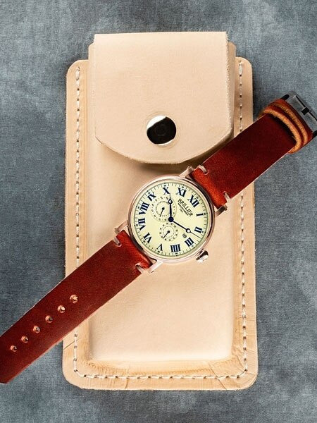 Brillier 43mm Klassique Automatic Watch with Horween Leather Strap #BR-11