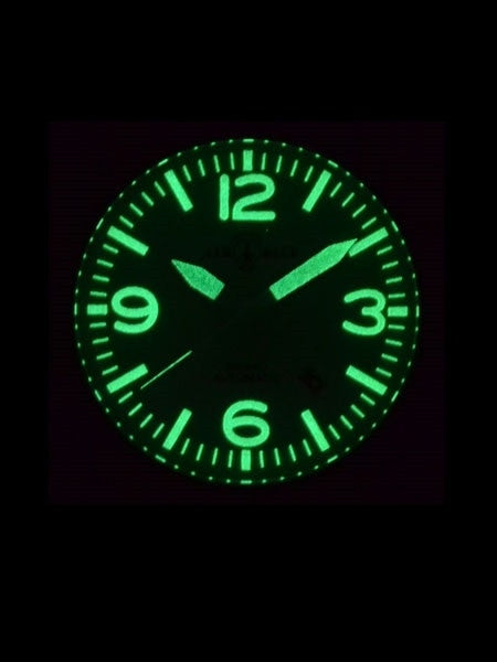 Air Blue Bravo Automatic Pilot Watch with 44mm PVD Case, Sapphire Crystal #BRAVOAUTOPVDWHTBLK