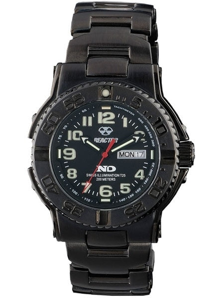Reactor Trident 200 Meter Dive Watch with Never Dark Illumination, Black SS Case #59501