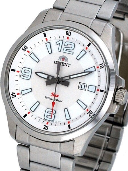 Orient Commander Quartz Watch with Crisp White Dial and Date #UNE1006W