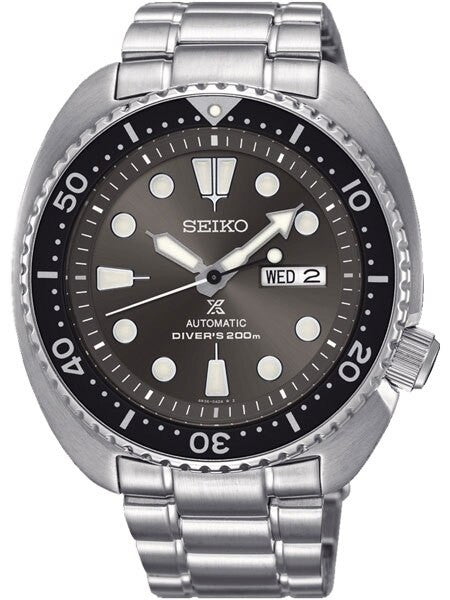 Seiko Turtle Prospex Automatic Dive Watch with Grey Dial and