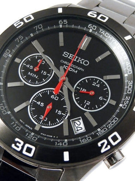 Seiko Quartz Chronograph with 24-hour Sub-Dial on a Steel Bracelet #SSB053p1