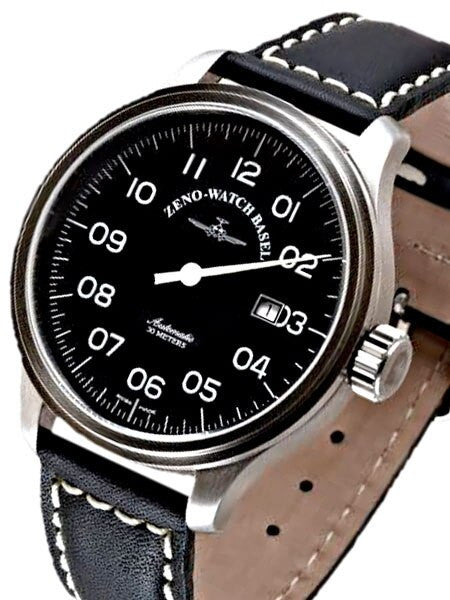 Zeno Mens UNO, One Hand Swiss Automatic Watch with 47mm Diameter Case #8554UNO-a1