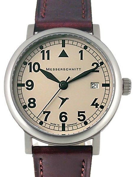 Messerschmitt Fliegeruhr Watch with Brown Leather Strap #ME-1285-1