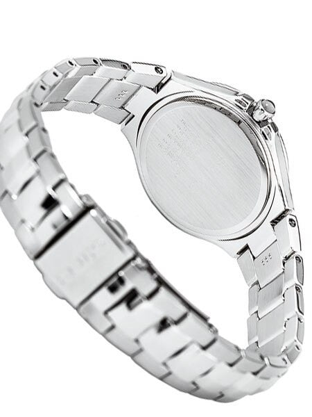 Seiko Ladies Coutura Solar Dress Watch with Mother of Pear Dial and Diamond Bezel #SUT239