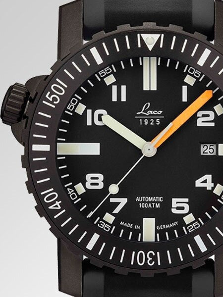 Laco Squad Seven Seas 1000 Meter Dive Watch with Sapphire Crystal and Helium Release Valve #861703
