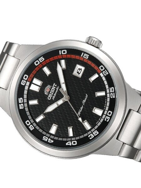 Orient Brazen Automatic Watch with Patterned Black Dial #ER1W001B