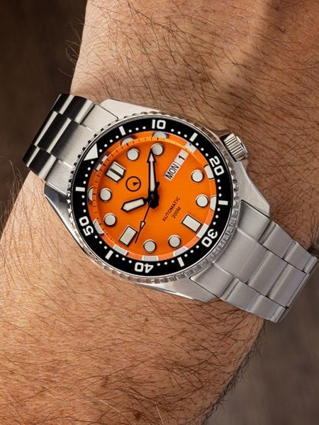 Islander 38mm Automatic Dive Watch with Solid-Link Bracelet, AR Sapphire Crystal, and Luminous Ceramic Bezel Insert #ISL-22
