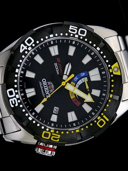 Orient M-Force Bravo Automatic Black Dive Watch with Power Reserve Meter #EL0A001B