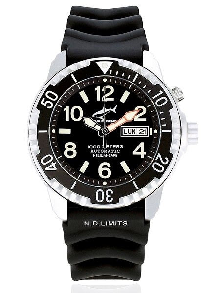 Chris Benz 1000 meter Automatic Dive watch with Sapphire Crystal #CB-1000A-S-KBS