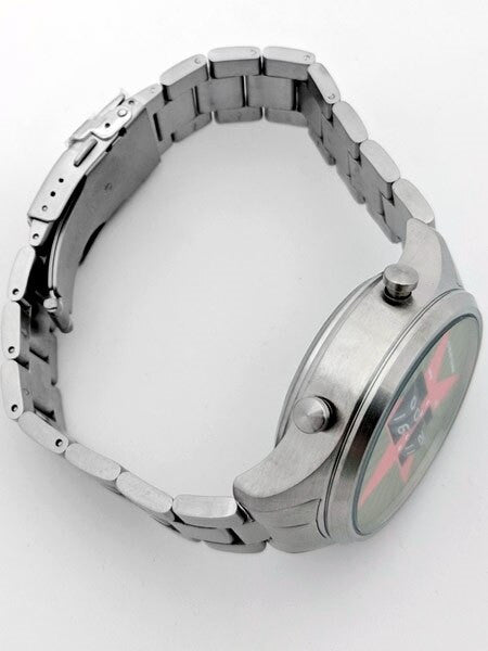 Red Star Quartz Drum Roller Watch with 44mm Case #8395G-A