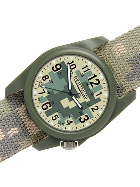 Bertucci DX3 Field Resin Watch, Camouflage Nylon Strap, Digicam Camouflage Dial - 11030