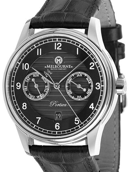 Melbourne Portsea Automatic Calendar Watch with Black Dial, Sapphire Crystal #PS.40.A.CAL.03