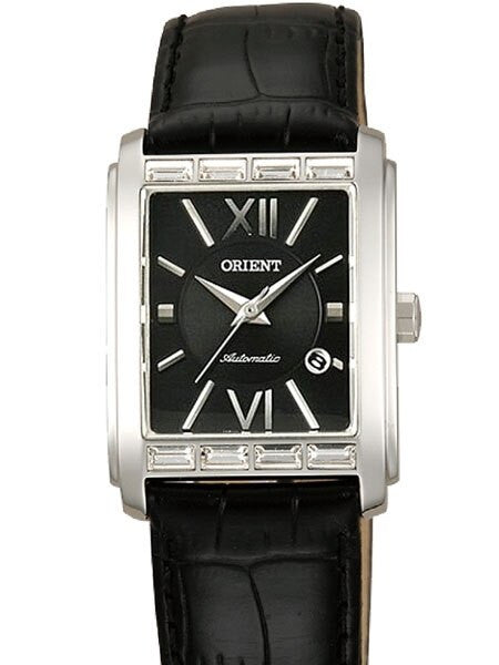 Orient Romance Women's Automatic Dress Watch with Curved Crystal and CZ Baguettes on the Bezel #ENRAP001B