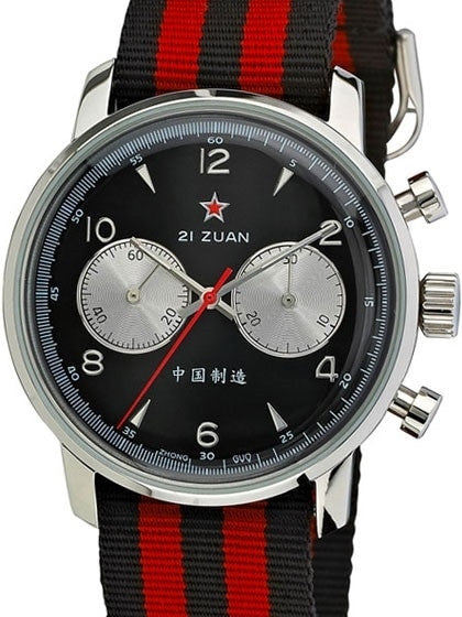 Scratch and Dent - Seagull 1963 Hand Wind Mechanical Chronograph with Black Dial #6488-2901B