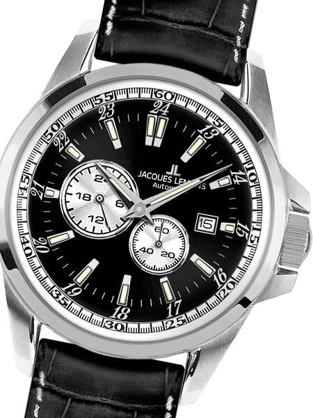 Jacques Lemans 44mm Liverpool Automatic Watch with a 24 Hour Sub-Dial #1-1774A