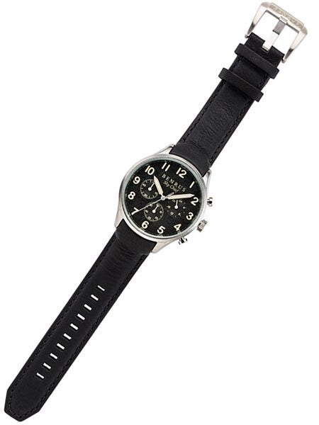 BENRUS 41mm Stainless Steel, Military-Inspired Quartz Sky Chief Chronograph #BR004A